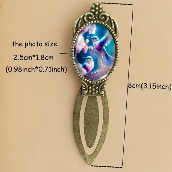 2/30$ Or 3/$35 Crystal Glass Hummingbird Decorative Bookmark-(#0208) - Picture 2 of 6